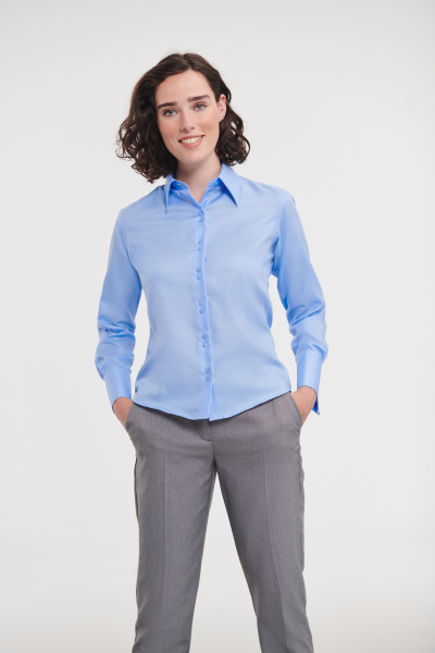 Russell Men's Long Sleeve Fitted Stretch Shirt