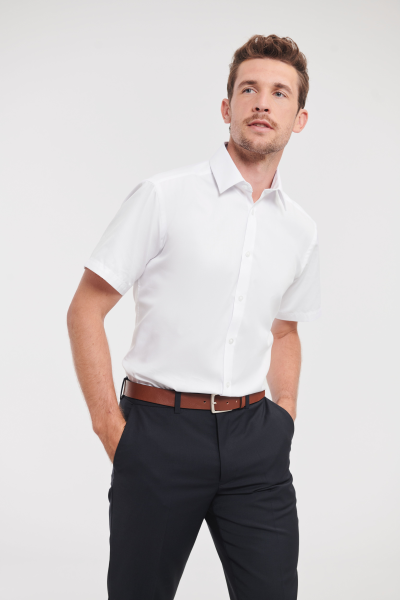Russell Mens SSL Herringbone Shirt