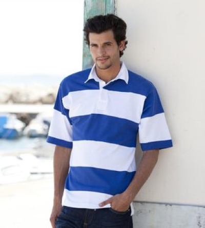 SEWN STRIPE S/S RUGBY SHIRT