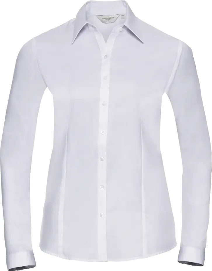 Russell Ladies Long Sleeve Herringbone Shirt