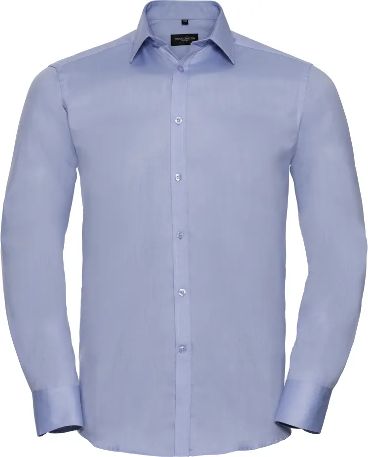 Russell Men's Long Sleeve Herringbone Shirt