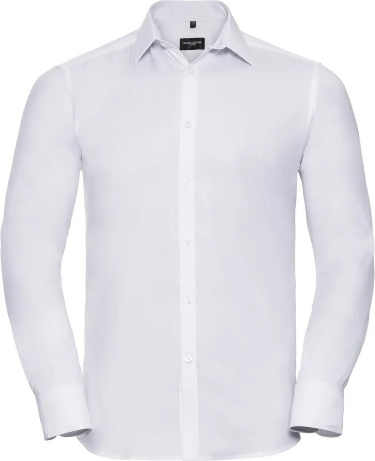 Russell Men's Long Sleeve Herringbone Shirt