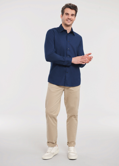 Russell Mens' Long Sleeve Easy Care Tailored Oxford Shirt