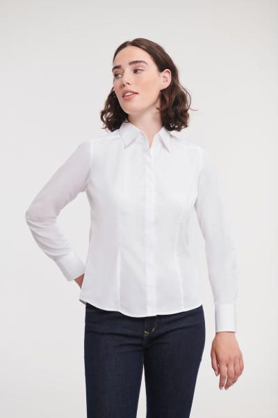Russell Ladies LSL PC Fit Poplin Shirt
